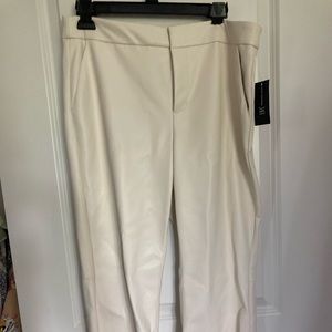 INC leather pants white NWT